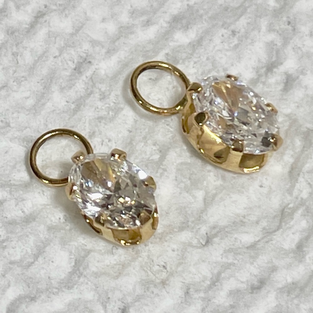 Solid 14k Gold Compose Earring Charms - Picture 11 of 12
